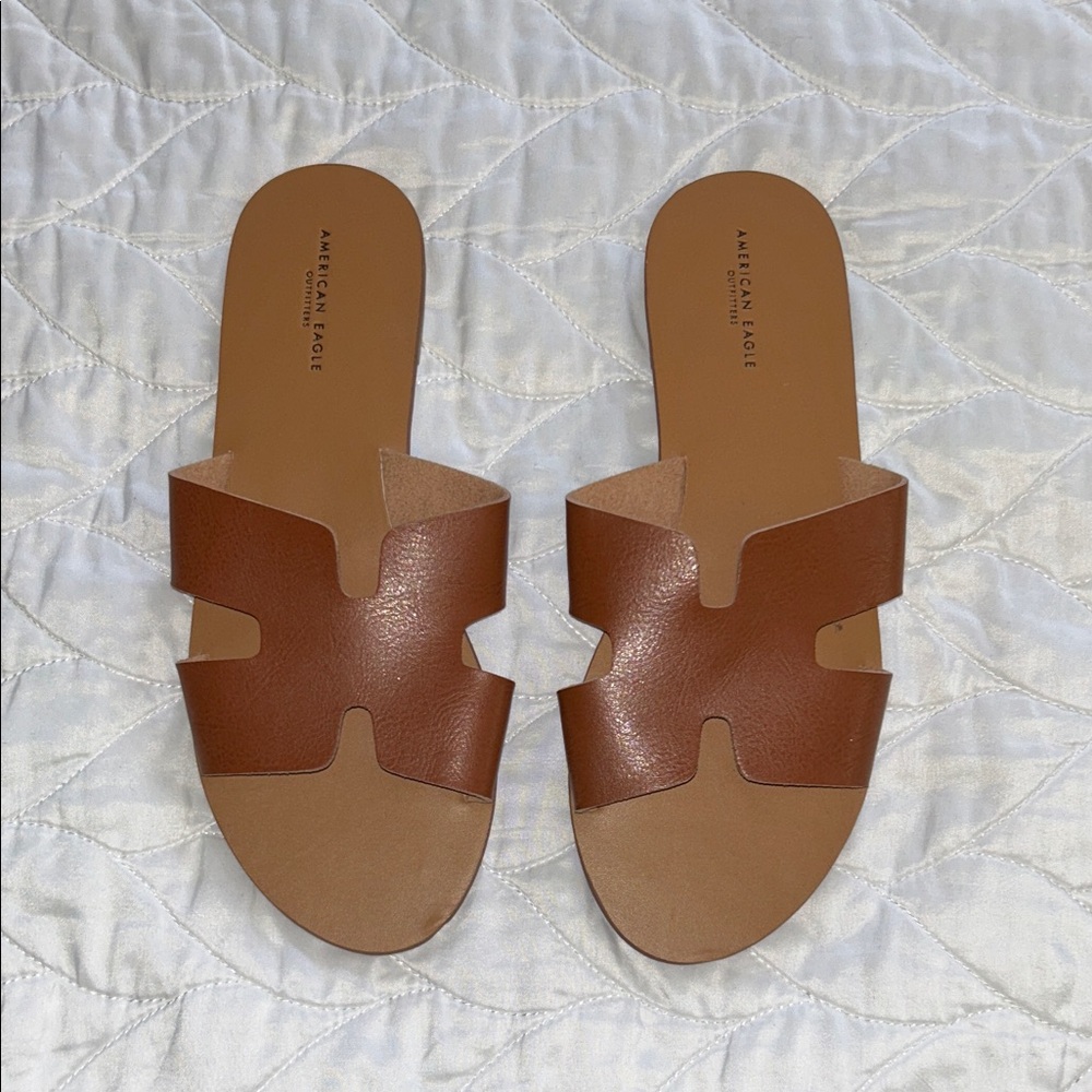 NWOT American Eagle Outfitters Brown Leather Sandals